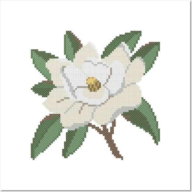 Louisiana Mississippi State Flower Magnolia Wall Art by inotyler